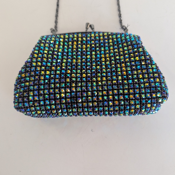 Green Multicolor Iridescent  Mini Beaded Women\'s Bag